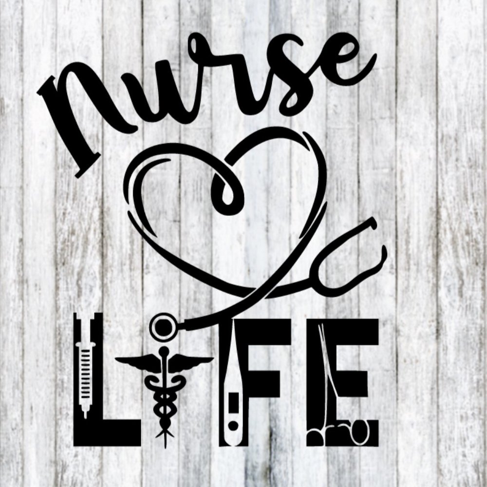 Nurse Life - RN - Registered Nurse - Medical Decal